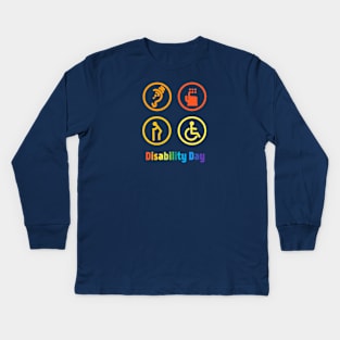 Disability day Kids Long Sleeve T-Shirt